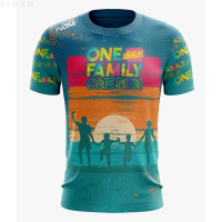 1 (สต็อกเพียงพอ) 2023 2023 NEW vultra [clearance ] family run running t-shirt - turquoiseคุณภาพสูง size:S-5XL