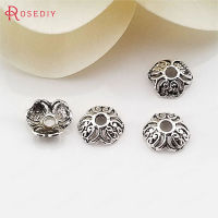 (31709)200PCS 7.5MM height 2.5MM Antique Silver Color Zinc Alloy Bead Caps Jewelry Making Supplies Diy Findings Accessories Beads