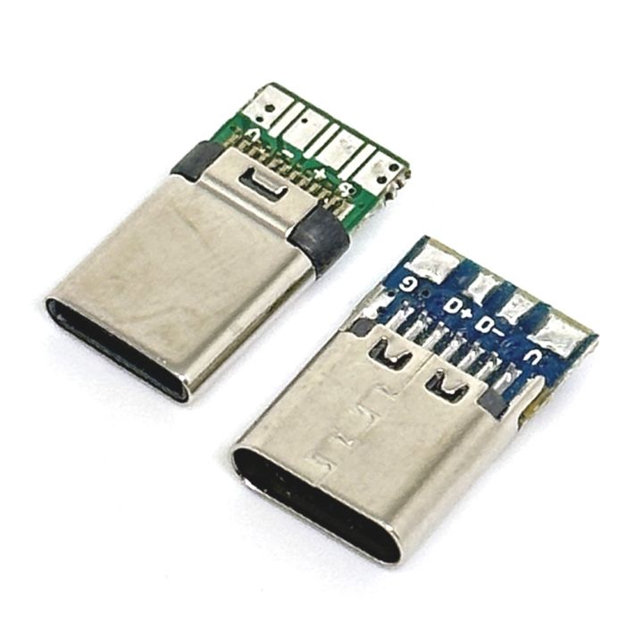 cc-usb-3-1-type-c-male-female-connectors-jack-tail-24pin-usb-male-plug-electric-terminals-welding-data-support-pcb-board