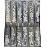 1Bag Pearl Crystal Glitter Rhinestone For Nail Glass Crystal Stone Non Hot Fix FlatBack SS3-SS10 Nail Art Decoration Charms Set