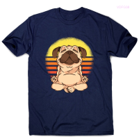 Pug - Funny HOT Yoga Dog Mens T-shirt Size：S-5XL