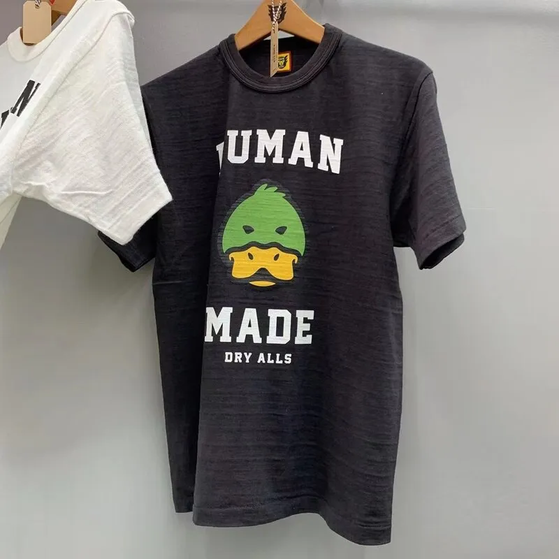 HUMAN MADE 23SS Green Head Duck Print Summer Casual Cotton Round