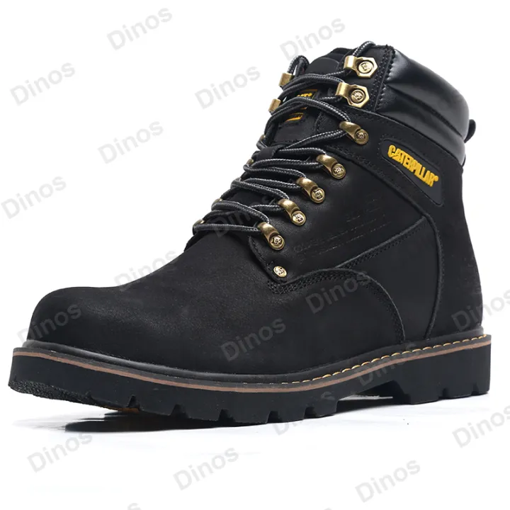 Caterpillar Steel Toe Puncture-proof First Layer Leather Hiking Boots Safety Boots Tooling Men's Boots CAT Martin Boots