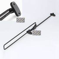 Matte Black Top Mount Pull Out Closet Cloth Towel Bar Rack Hanger