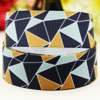 22mm 25mm 38mm 75mm Geometry pattern printed Grosgrain Ribbon party decoration 10 Yards X-03859 Gift Wrapping  Bags