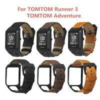 Genuine Leather Wrist Strap Metal Clasp Buckle Watchband celet for TomTom Runner 2 3Spark 3 CardioMusicAdventurer Watch