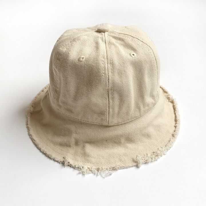 kids-sun-cap-outdoor-baby-girls-boys-broken-edge-cotton-fisherman-hat-children-sun-beach-denim-hat