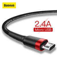 Baseus สาย Micro USB ชาร์จเร็ว2.4A,สายชาร์จไมโคร USB สำหรับ Samsung J7 Redmi Note 5 Pro สำหรับโทรศัพท์มือถือ Android