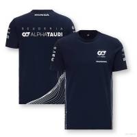 2023 F1 Scuderia AlphaTauri Team Navy Tshirt Short Sleeve Sport Tee Plus Size