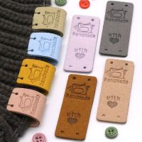 20Pcs Handmade Label Tags For Clothing Sewing Machine Hand Made Labels Handmade With Love Leather Tags Garment Accessories 2*5CM Knitting  Crochet