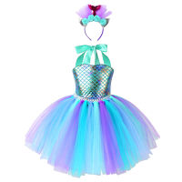 Kids Girls Cosplay Carnival Party Dress Prom Vestidos Toddlers Mermaid Costumes Dresses Kids Princess Prom Roleplay Dresses