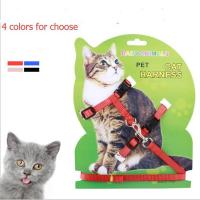 Pet Cat Collar Harness And Leash Adjustable Nylon Pet Traction Dog Kitten Halter Collar Cats Products For Cat Pet Harness Belt