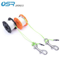 OSR SPORTS Scuba Diving SMB PP Reel พร้อมเชือกเส้น30ม. และ SS316 90มม. ตะขอปลายคู่60175