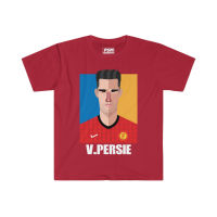 เสื้อยืดคอกลม เสื้อยืดลายนักฟุตบอล  Van Persie S-5XL