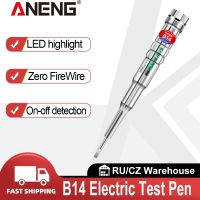 【LZ】☼  Aneng b14 24-250v testador elétrico induzido chave de fenda elétrica sonda com luz indicadora som e luz alarme teste caneta