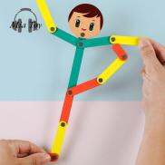 MIA Montessori Đồ chơi người que diêm Thẻ tạo tư thế Kết hợp thẻ Có thể