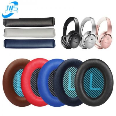 แผ่นรองหูเบาะที่ครอบหูพร้อมที่คาดศีรษะสำหรับ BOSE QC25 QC35สำหรับหูฟังเก็บเสียงขนาด35 &amp; 35 Ii