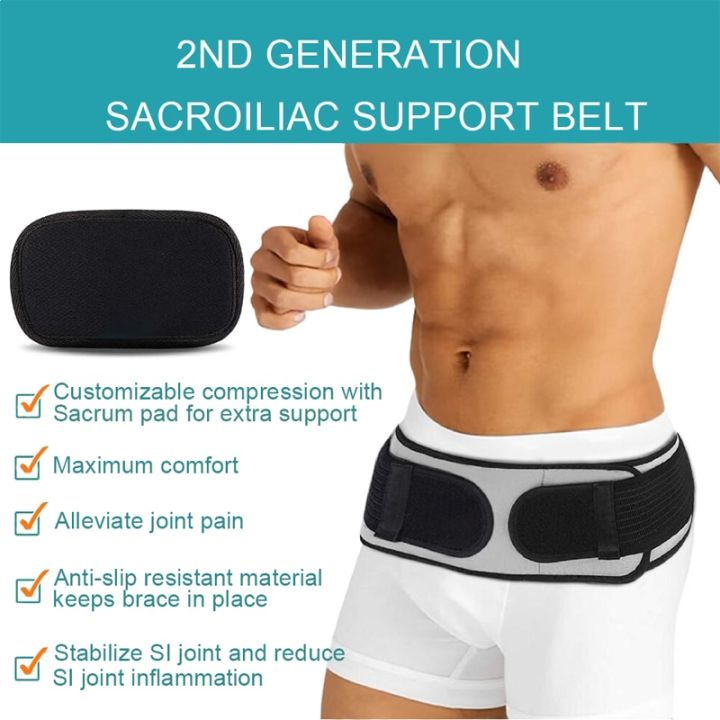 Compression Sacroiliac Hip Belt Anti-Slip Pelvic Posture Correction ...