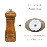 5 8 10 Inch Salt and Pepper Mill Solid Wood Spice Grain Grinder with Adjustable Ceramic Grinding core Kitchen Tools Mills