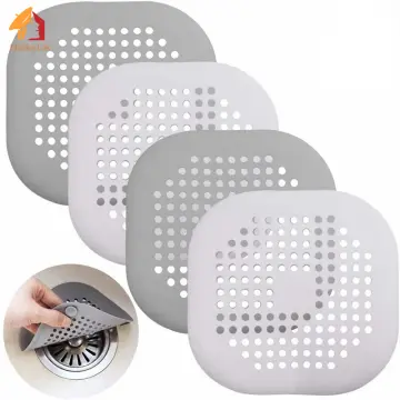 1pc Hair Drain Catcher, Square Drain Cover For Shower, Silicone