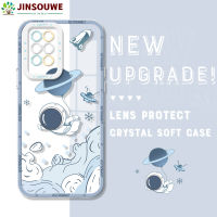 Jinsouwe เคสโทรศัพท์เคสโทรศัพท์สำหรับ Infinix Note 10 Pro /X695เคสโทรศัพท์การ์ตูนนักบินอวกาศเคสยางแบบนิ่ม