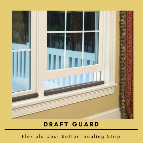 Twin Door Draft Dodger Guard Stopper Energy Saving Protector Doorstop