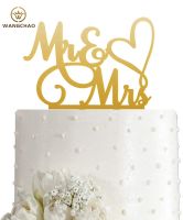 【YF】 4 Colors Mr and Mrs Favors Wedding Decorating Supplies Baking Accessories Anniversary Decorations