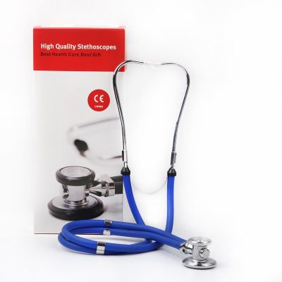 【Hot deal】 Professional Double Head หลอดคู่หูฟังทางการแพทย์ยาวนุ่ม Stethoscope หลอด6สีอุปกรณ์การแพทย์