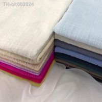 ♈ 100x130CM Thin Solid Color Washing Cotton Linen Fabric Diy Dress Robes Clothing Handmade fabric