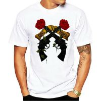 ใหม่ เสื้อยืดลําลอง ผ้าฝ้าย 100% แขนสั้น คอกลม พิมพ์ลาย Guns N Roses hooting Roses สีขาว แฟชั่นสําหรับสตรี 2023  YE64