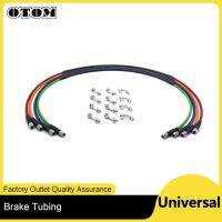 OTOM Universal Motorcycle Braided Front Brake Hose Line สายเบรคปั๊มเหล็ก Caliper สายไฮดรอลิก Banjo 90 ° / 28 ° / 10 °ข้อศอก