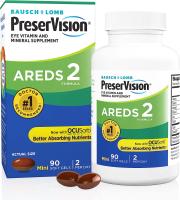 วิตามินและแร่ธาตุสำหรับดวงตา PreserVision AREDS 2 Eye Vitamin &amp; Mineral Supplement, Contains Lutein, Vitamin C, Zeaxanthin, Zinc &amp; Vitamin E, 90 Softgels