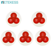 Retekess T114 ระบบโทรไร้สายไร้สายร้านอาหารเพจเจอร์ระบบโทร 3-Key ปุ่มโทรเข้ากันได้กับ T114 และ T128 รับ (5 แพ็ค)