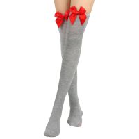 【LZ】❖◆  Meias altas elásticas sobre o joelho para mulheres meias justas com arcos cosplay JK Lolita meias sexy para menina 1 par