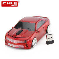 CHYI เมาส์คอมพิวเตอร์ไร้สาย Cool Sport Car Mice พร้อมตัวรับสัญญาณ USB 1600 DPI Optical 3D มินิเมาส์สำหรับเด็กพร้อมแผ่นรองเมาส์