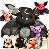 Surprise Dark Series ตุ๊กตาค้างคาวของเล่น Moon Red Bat ตุ๊กตาตุ๊กตา Gothic Rock สไตล์กระเป๋าฮาโลวีน Plush ของเล่นคริสต์มาสของ...-Deuerir