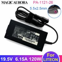 120W อะแดปเตอร์ AC PA-1121-26 19.5V 6.15A สำหรับ LIEON สำหรับการเล่นเกม MSI แล็ปท็อป GP72 6QF GE62 GE72 MS16J5ลับ GS70สำหรับ T58 Machenike