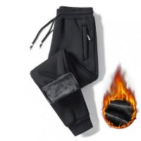 【CC】❁  Sweatpants Men Warm Fleece Cotton Pants Fashion Proof Brand Loose Thicken Joggers Trousers Size