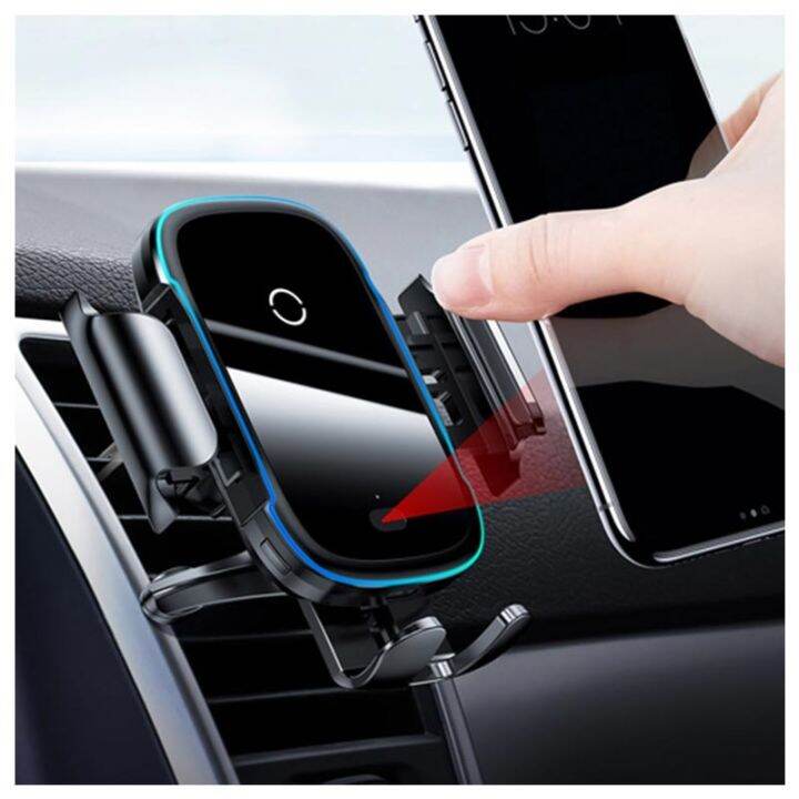 baseus-light-electric-holder-wireless-charger-car-mouths-ที่ชาร์จไร้สายอัจริยะและที่วางมือถือบนรถ-ที่วางโทรศัพท์-ที่ชาร์จในรถยนต์-ที่ชาร์จไร้สายในรถ