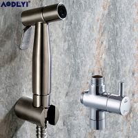 Handheld Bidet Spray Shower Set Toilet Shattaf Sprayer Douche kit Bidet Faucet,Brushed Nickel, 304 Stainless Steel