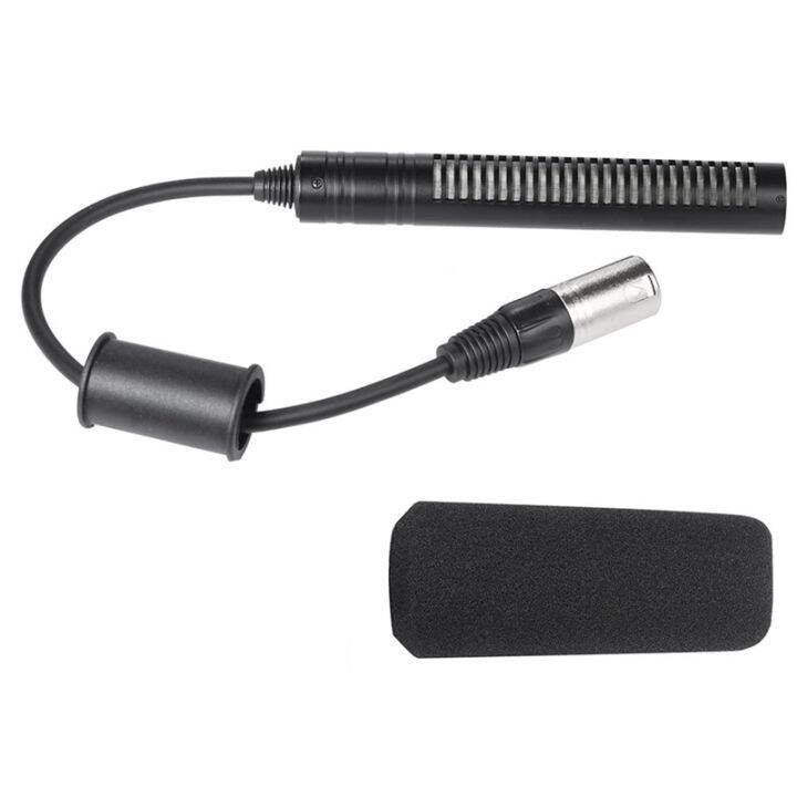 video-recording-interview-stereo-condenser-unidirectional-microphone-camera-microphone-interview-microphone-mic-for-sony-panosonic-camcorder