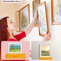 IKEAHOME เครื่องมือแขวนรูปภาพ3ชิ้น,เครื่องมือแขวนรูปภาพที่มีความแม่นยำสูงกรอบไม้บรรทัดวัดระดับกรอบรูประดับฟองที่แม่นยำสูงเครื่องมือแขวนรูปภาพอุปกรณ์แขวน