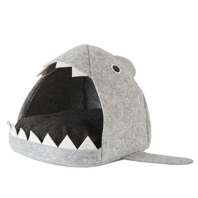 Shark Dog Cat House Cushion 2 In 1 Creative Soft Puppy House Winter Warm Washable Cat Dog Bed Nest 2022 Cat Accessories