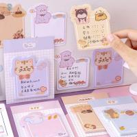 STATIONERY น่ารักค่ะ Kawaii เครื่องเขียนนักเรียน สมุดติดรูป โน้ตเหนียว กระดาษฉลาก บันทึกข้อความ สติกเกอร์ข้อความ ชุดสัตว์แผ่นบันทึก