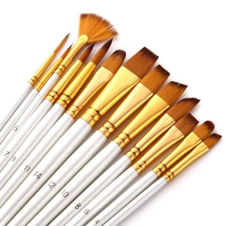 13Pcs Painting Brushes Set Professional Artist Paint Brushes Nylon ...