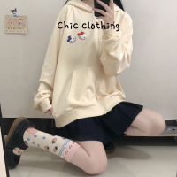 Chic Clothing  เสื้อฮู้ด เสื้อแขนยาวอบอุ่น หลวมและสบาย ๆ สไตล์ขี้เกียจย้อนยุคอเมริกัน 2023NEW WJK2390PL7 37Z230914