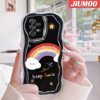 JIUMOO เคสปลอกสำหรับ Samsung Galaxy A72 4G A72 5G เคสเนื้อครีมลายรุ้งเคสโทรศัพท์โปร่งใสนิ่มกันกระแทกเจลซิลิกาแบบใสเลนส์กล้องถ่ายรูปฝาครอบป้องกันป้องกันการตกหล่น