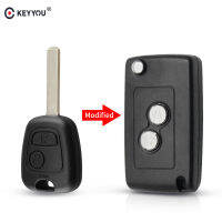 【▼Hot Sales▼】 qiukekang81481 Keyyou ปลอกหุ้มกุญแจรีโมต Fob สำหรับ Peugeot 307 207 107 807 407 106 306 406สำหรับซีตรอง C4 C3 C2ใบมีด Va2 2ปุ่ม