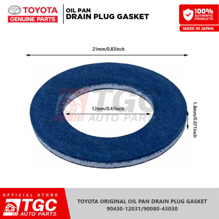 Toyota Genuine Original Oil Pan Drain Plug Gasket 90430 12031 90080 43030 Toyota Models