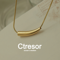 Ctresor Necklace สร้อยคอ ปิดทอง การออกแบบที่เรียบง่าย